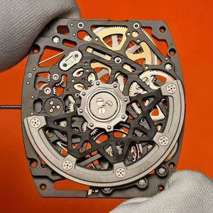 2026 Limited Edition 6702 Watch Carbon Fiber Tonneau Case Hollow Movement