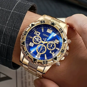 Big Dial Quartz Wrist Watch Shock Resistant Timepiece