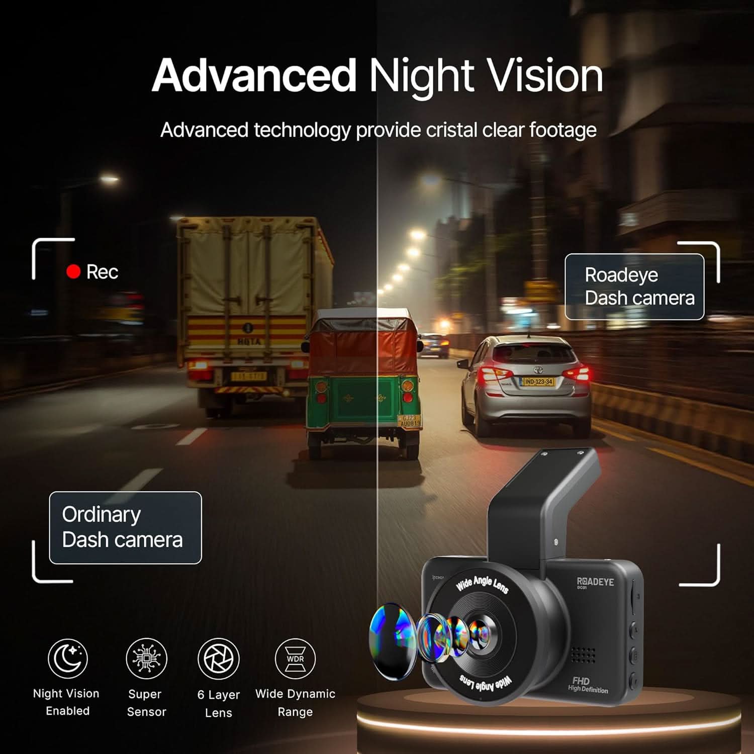 RoadEye 2.0 Night Vision Capabilities