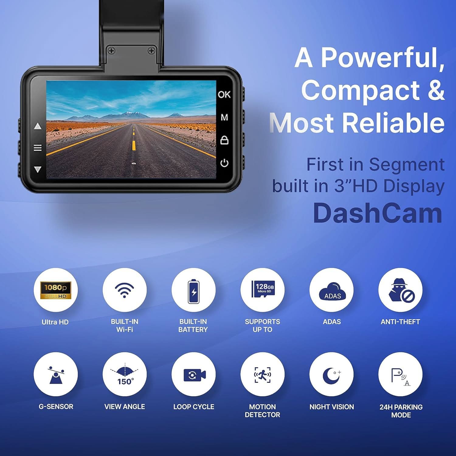RoadEye DC01 1080P Full HD Video Lens Details
